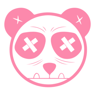 Tough Panda Decal (Pink)